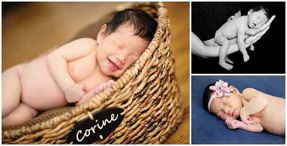 Newborn session studio on-location portrait family