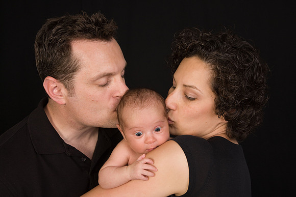 Newborn session studio on-location portrait family