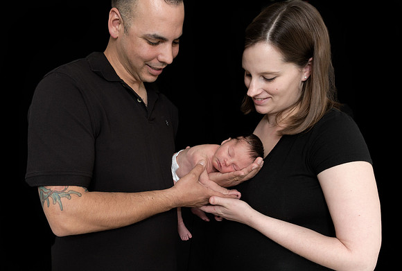 Newborn session studio on-location portrait family