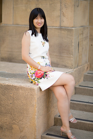 engagement couple portrait asian at Standford