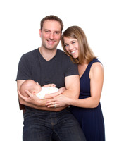 newborn session studio white background