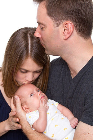 newborn session studio white background