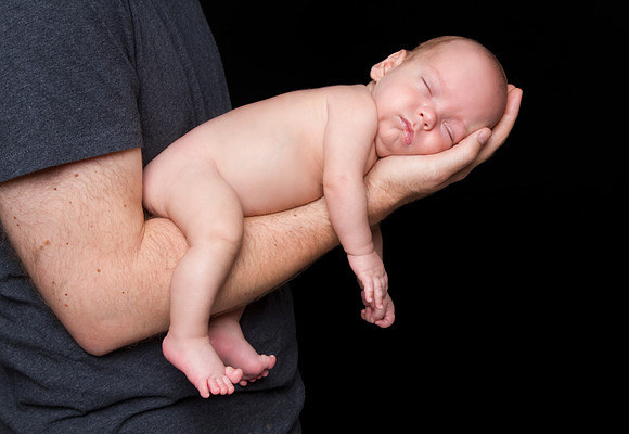 newborn session studio white background