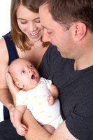 newborn session studio white background