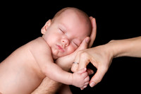 newborn session studio white background