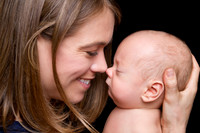 newborn session studio white background
