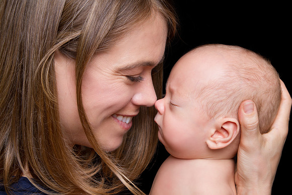 newborn session studio white background
