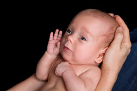 newborn session studio white background