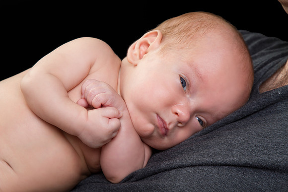 newborn session studio white background