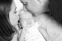 newborn session studio white background