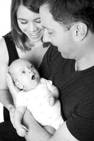 newborn session studio white background