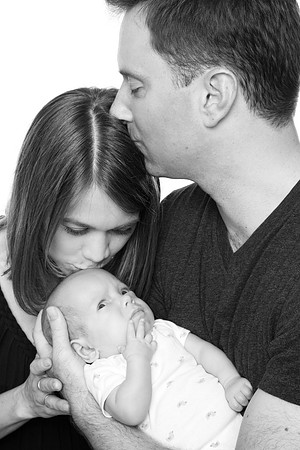 newborn session studio white background