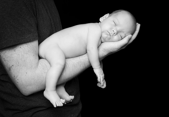 newborn session studio white background