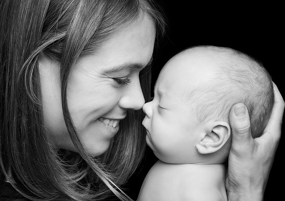 newborn session studio white background