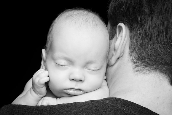 newborn session studio white background