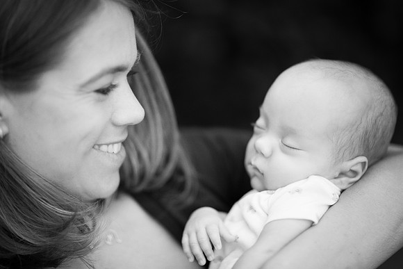 newborn session studio white background