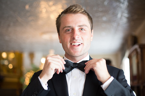 wedding broom adjusting bowtie TerrificShot Photography