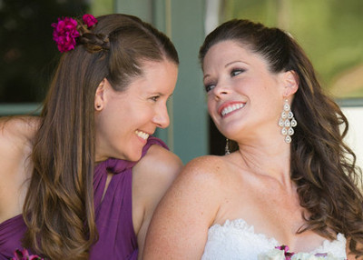 Wedding with silly pose