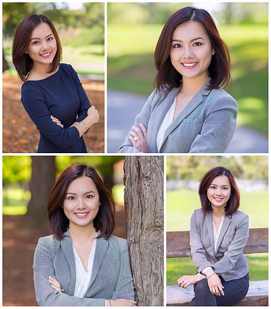 woman headshot outdoor park natural light