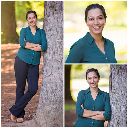 Woman Portrait Headshot and full body in a park