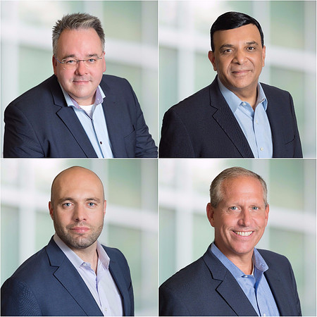 Corporate executive Business Head shot Portrait with blurred office background