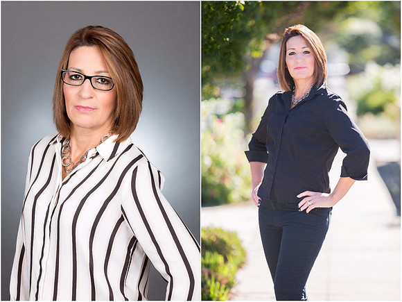 woman realtor portrait headshot in studio and outdoor