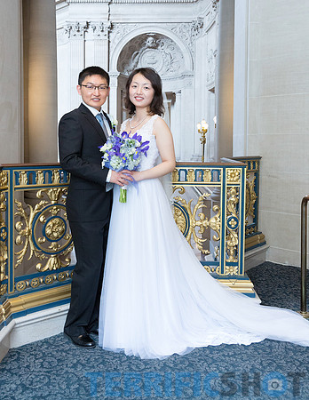 wedding_couple_posing_san_francisco_city_hall
