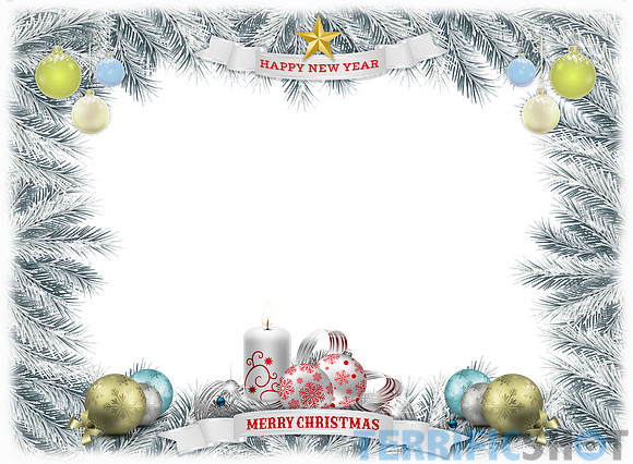 Christmas_White_Frame_Transparent_Image