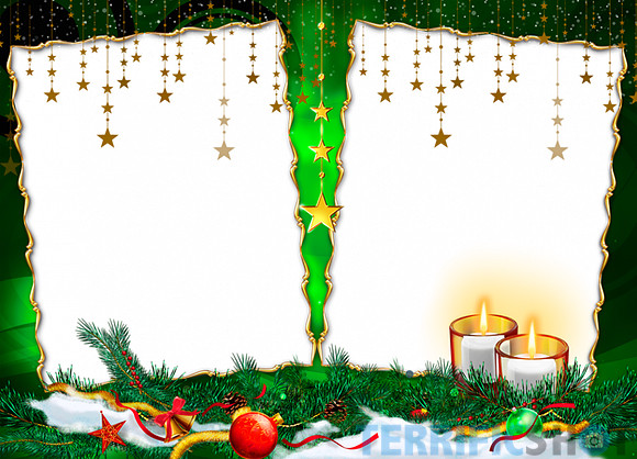 Green_Christmas_Transparent_Photo_Frame