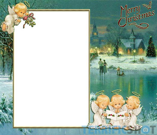 Transparent_Angels_Christmas_Retro_PNG_Photo_Frame